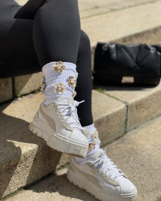 What Shoes Work With Statement Socks? Match the Shoe to Where the Crystals Sit